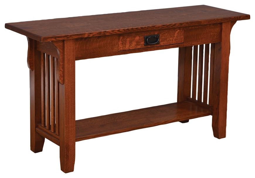 Mission oak sales sofa table